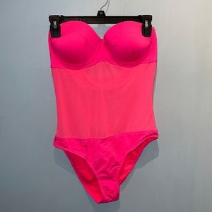 Hot Pink One Piece Baithing Suit.